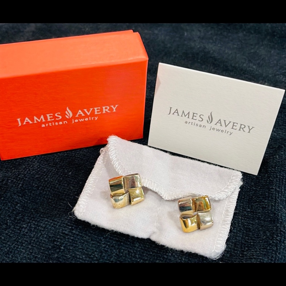 Authentic James Avery earrings. Approximately 5/8”x5/8” square.